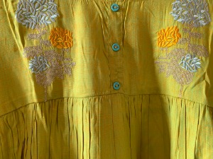 Embroidered green tunic